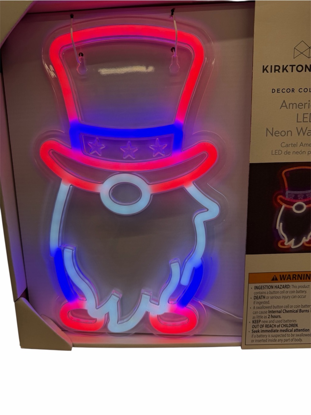 Kirkton House Americana Gnome Neon Wall Sign
